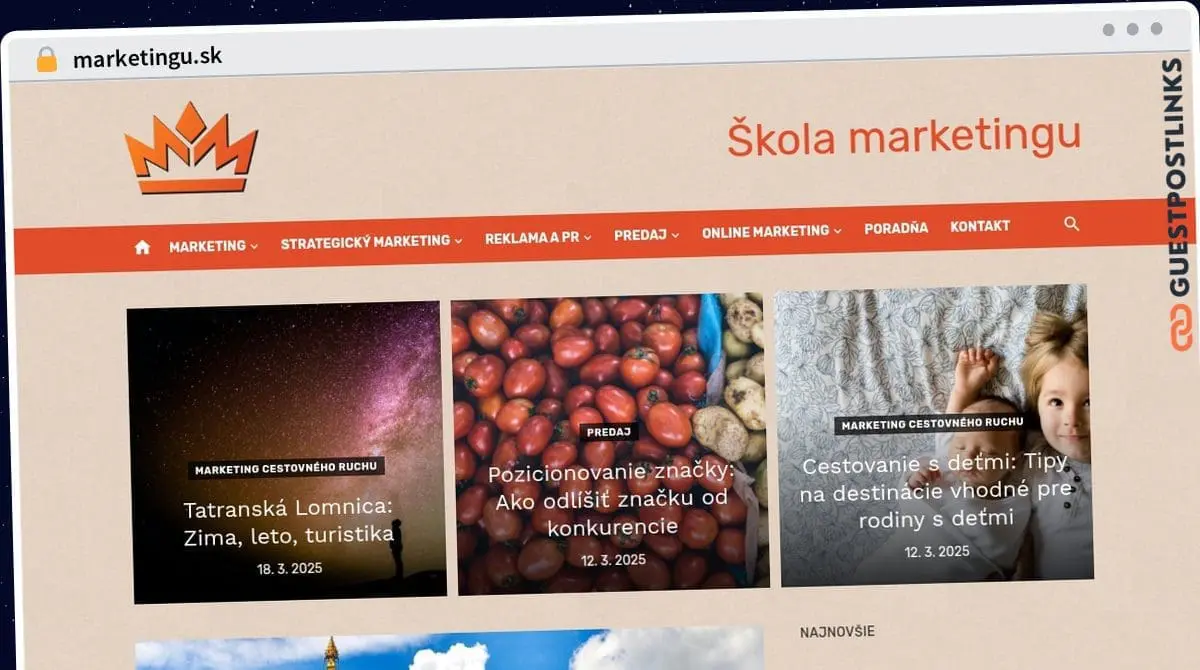 Publish Guest Post on marketingu.sk