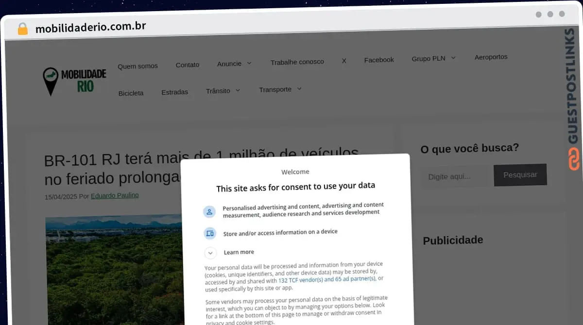 Publish Guest Post on mobilidaderio.com.br