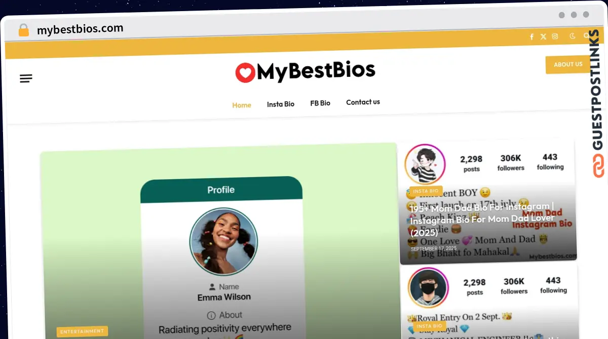 Publish Guest Post on mybestbios.com