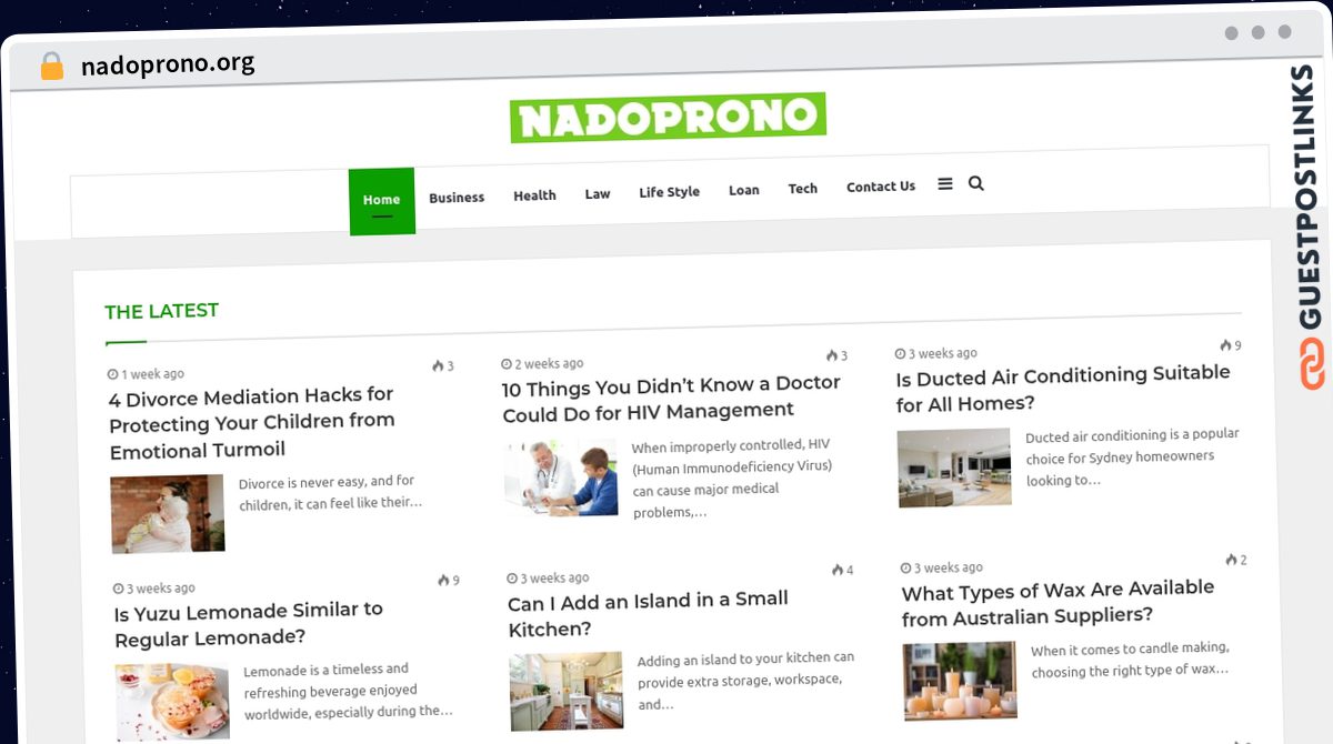 Publish Guest Post on nadoprono.org