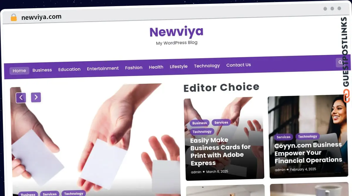 Publish Guest Post on newviya.com