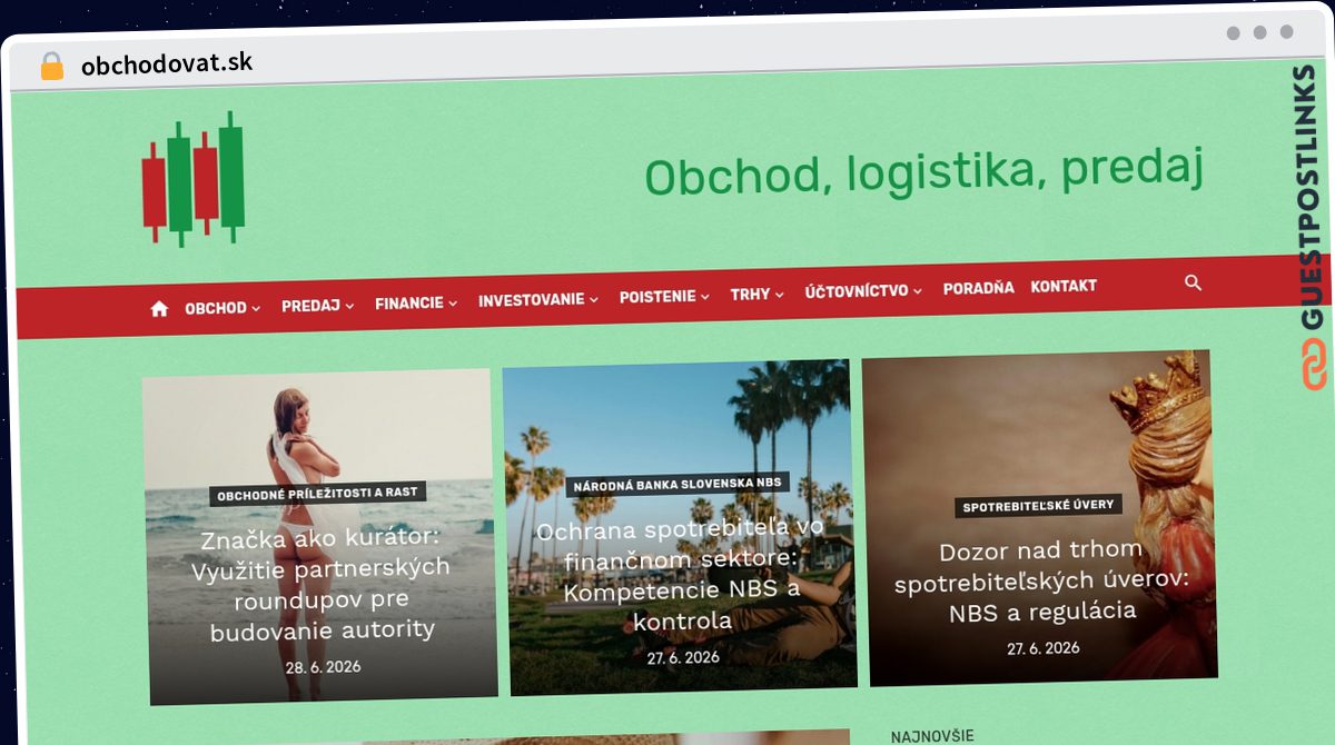 Publish Guest Post on obchodovat.sk