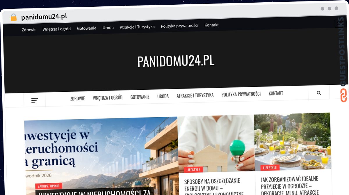 Publish Guest Post on panidomu24.pl