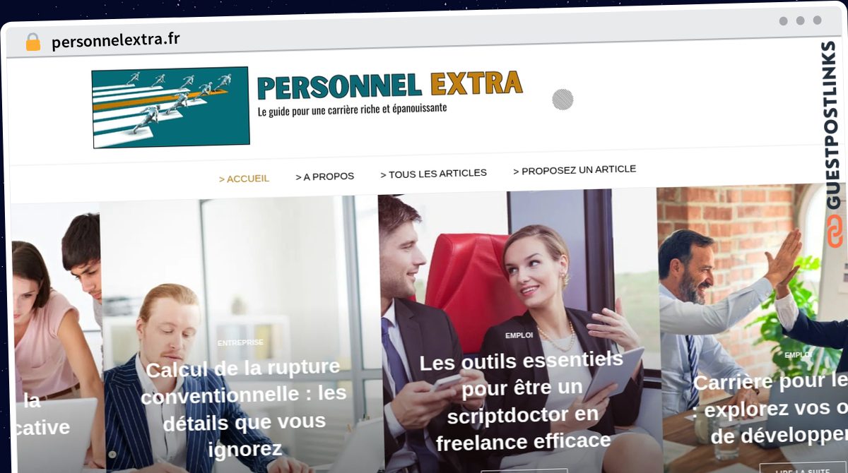Publish Guest Post on personnelextra.fr