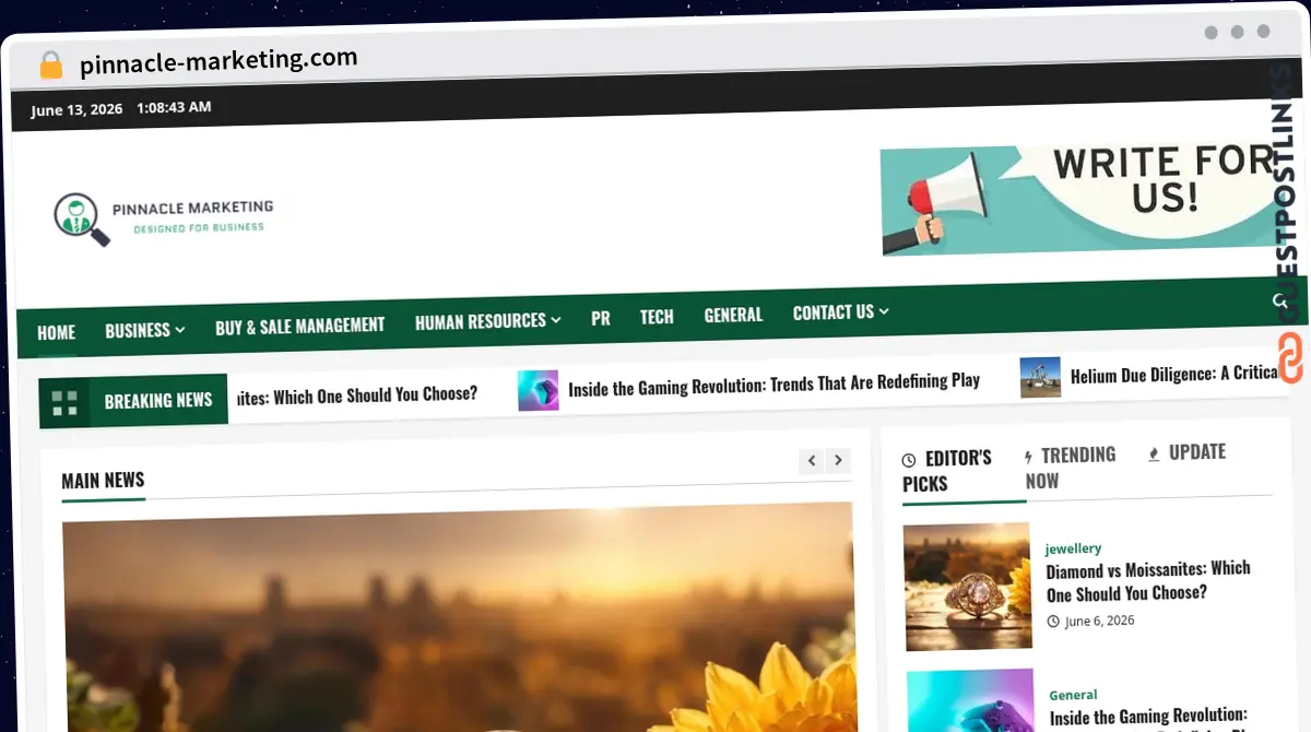Publish Guest Post on pinnacle-marketing.com