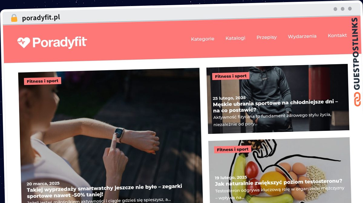 Publish Guest Post on poradyfit.pl