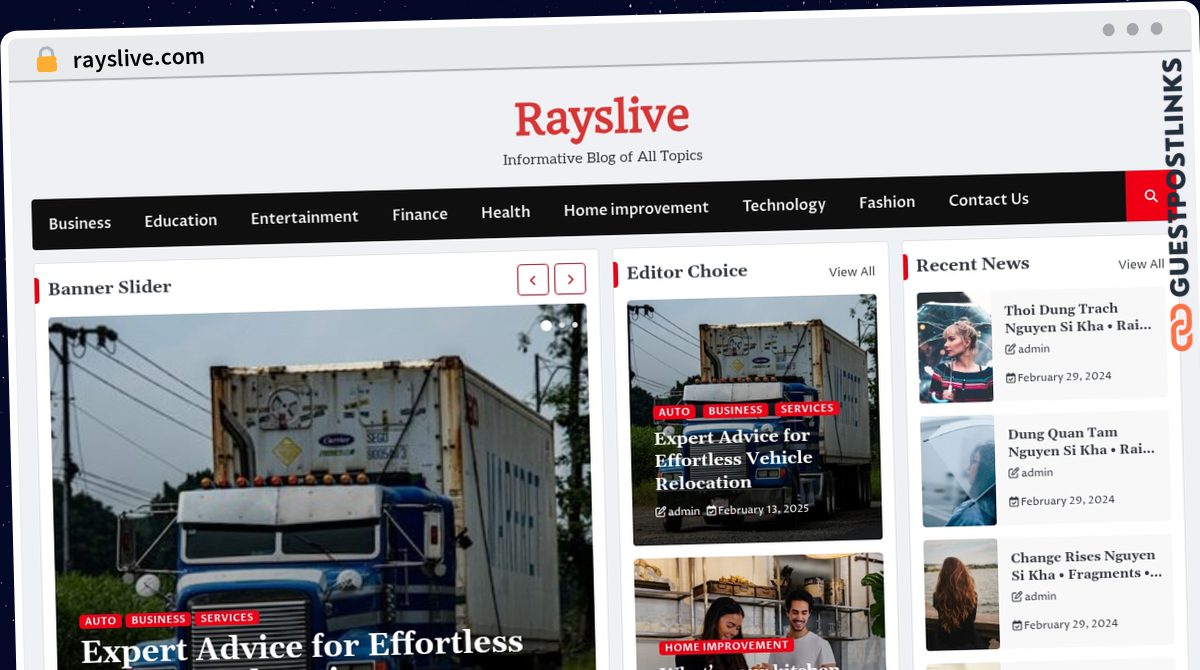 Publish Guest Post on rayslive.com