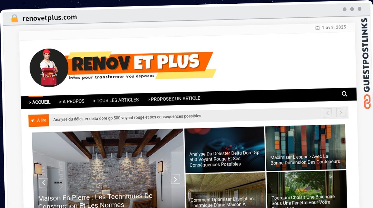Publish Guest Post on renovetplus.com