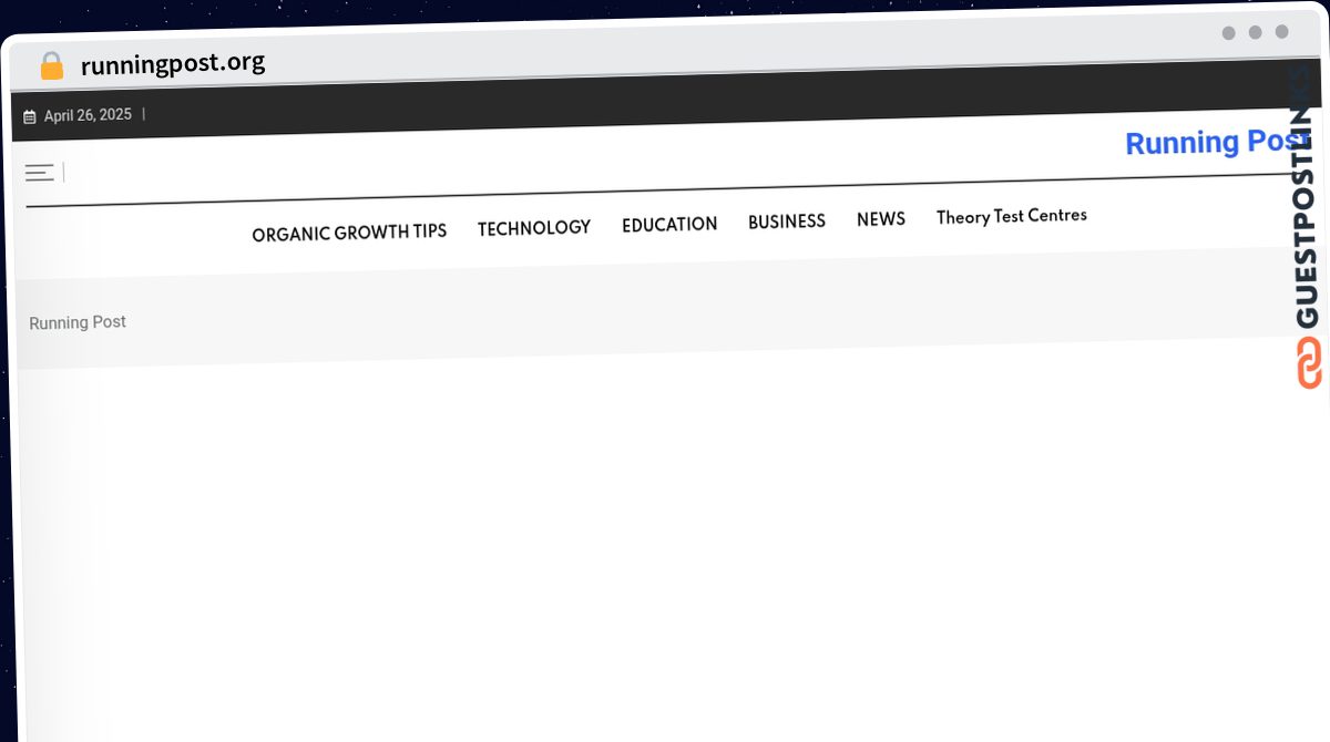 Publish Guest Post on runningpost.org