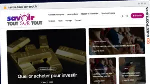 Publish Guest Post on savoir-tout-sur-tout.fr