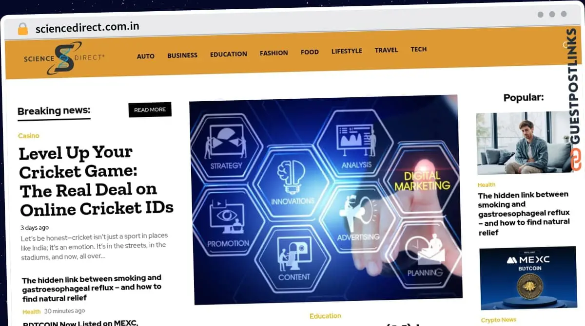 Publish Guest Post on sciencedirect.com.in