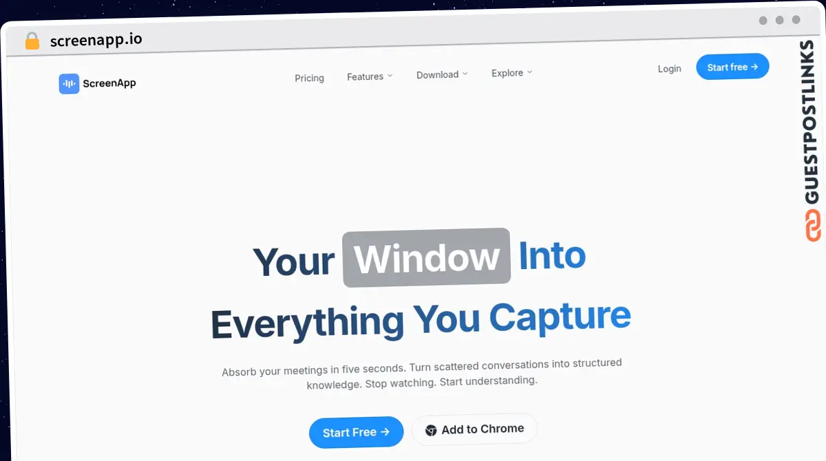 Publish Guest Post on screenapp.io