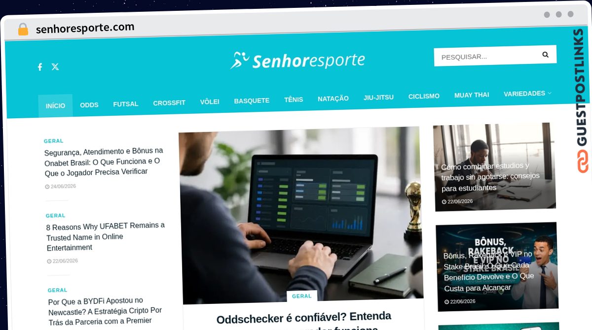 Publish Guest Post on senhoresporte.com