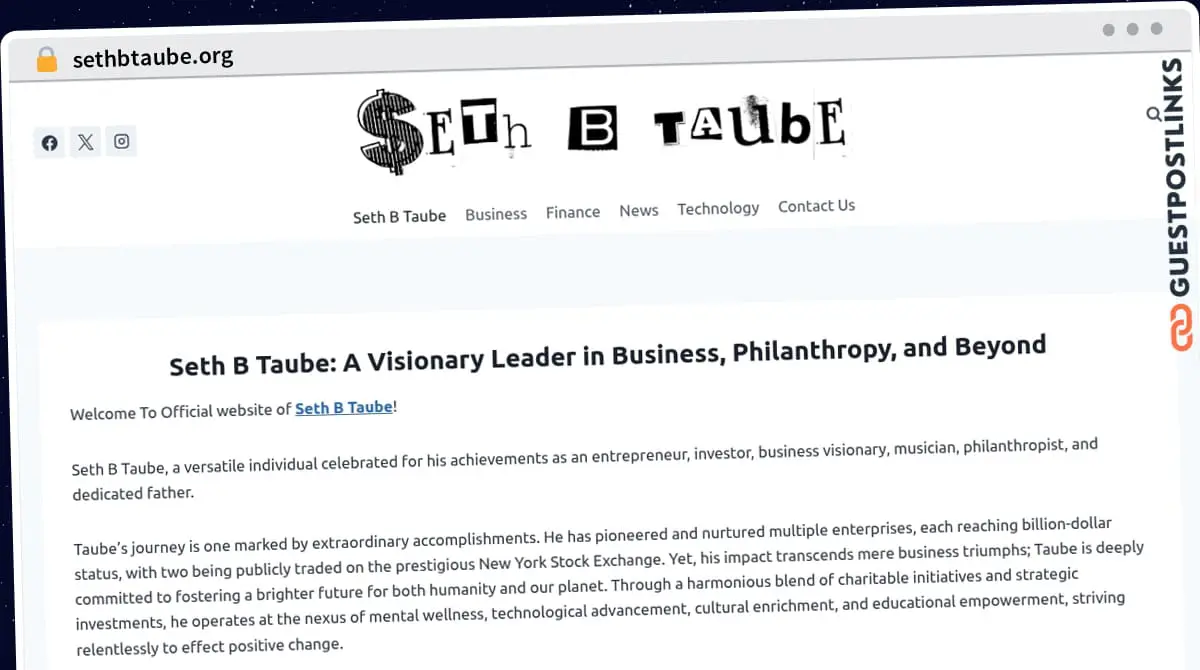 Publish Guest Post on sethbtaube.org