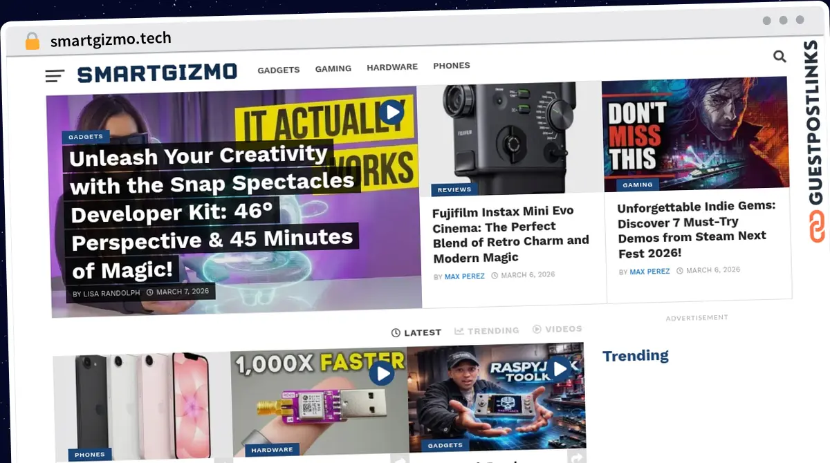 Publish Guest Post on smartgizmo.tech
