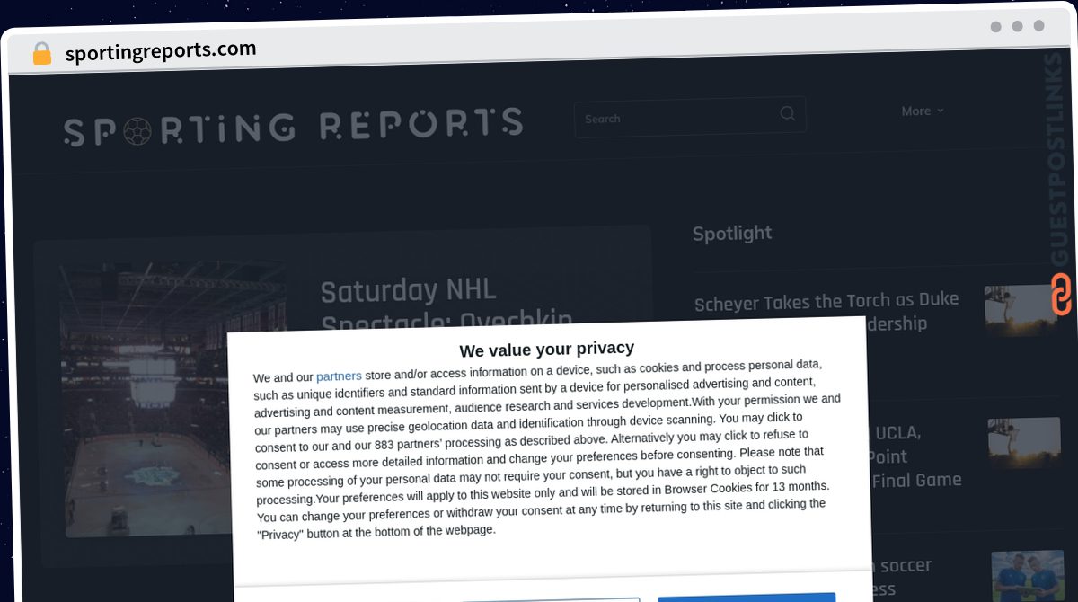 Publish Guest Post on sportingreports.com