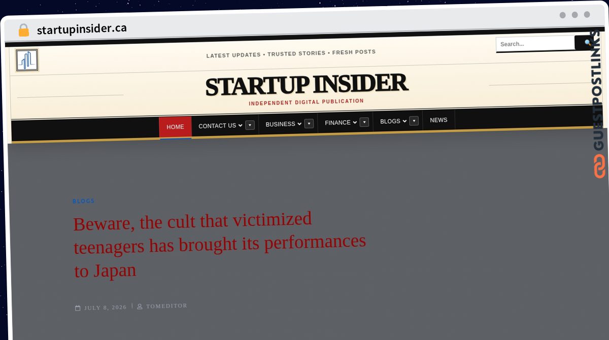 Publish Guest Post on startupinsider.ca