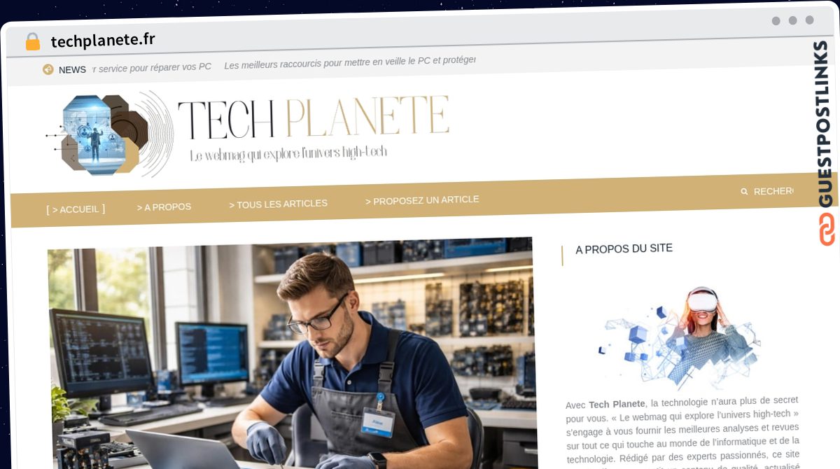 Publish Guest Post on techplanete.fr