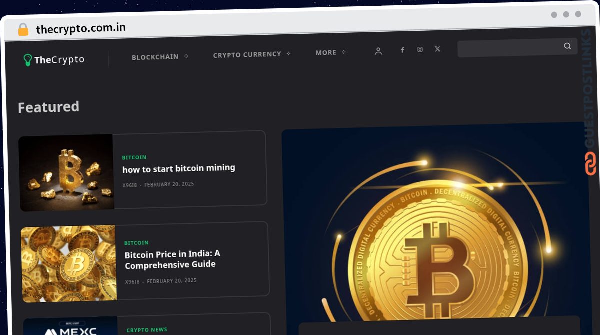 Publish Guest Post on thecrypto.com.in