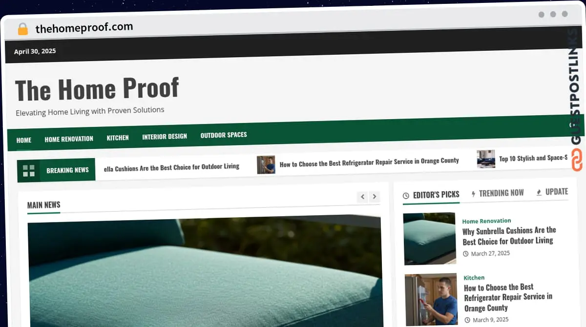 Publish Guest Post on thehomeproof.com