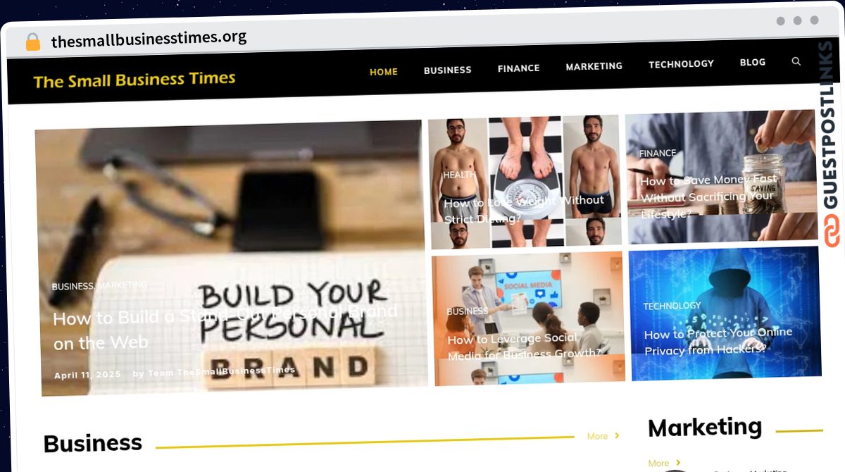 Publish Guest Post on thesmallbusinesstimes.org