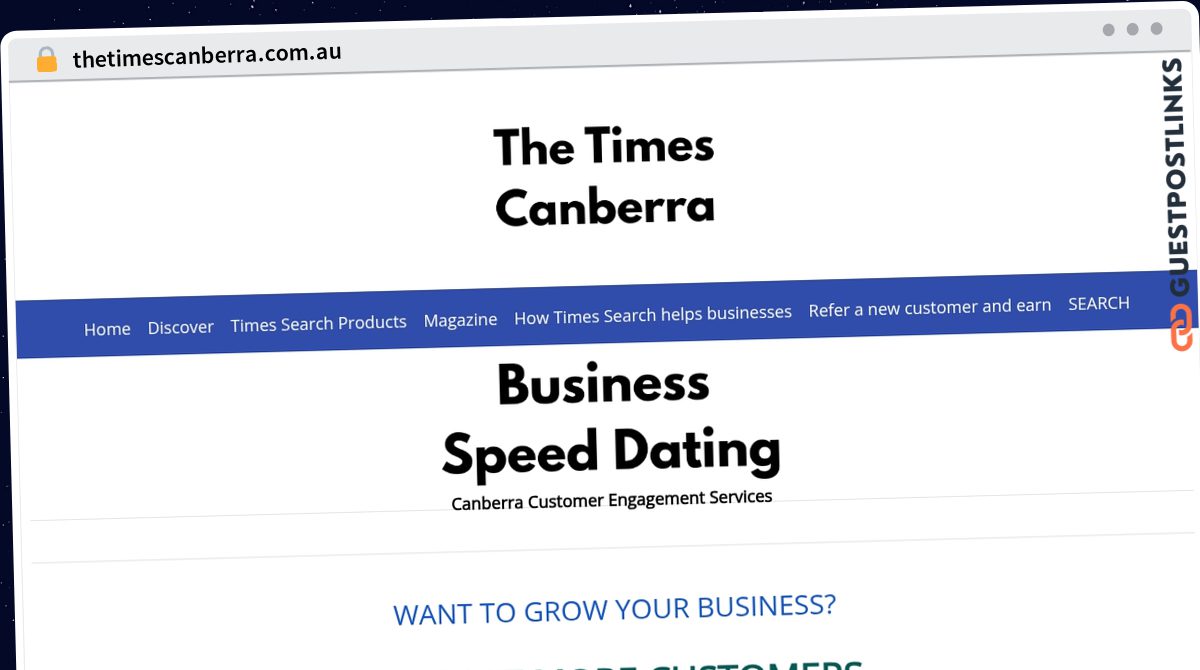 Publish Guest Post on thetimescanberra.com.au