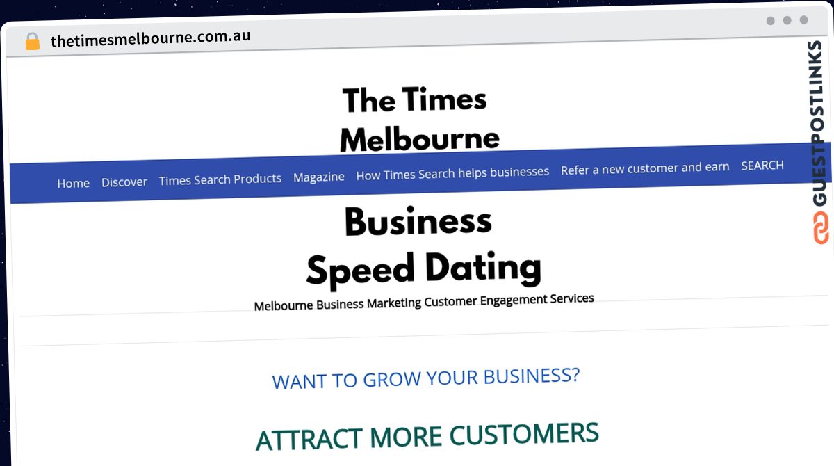 Publish Guest Post on thetimesmelbourne.com.au