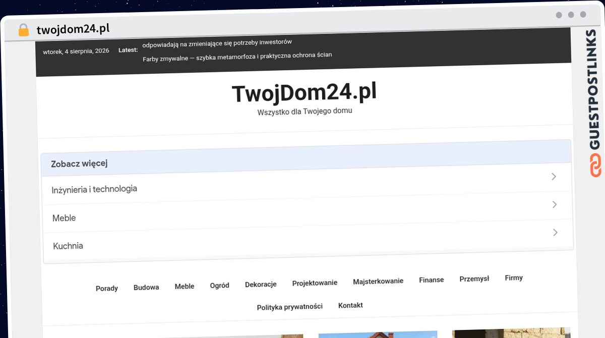 Publish Guest Post on twojdom24.pl