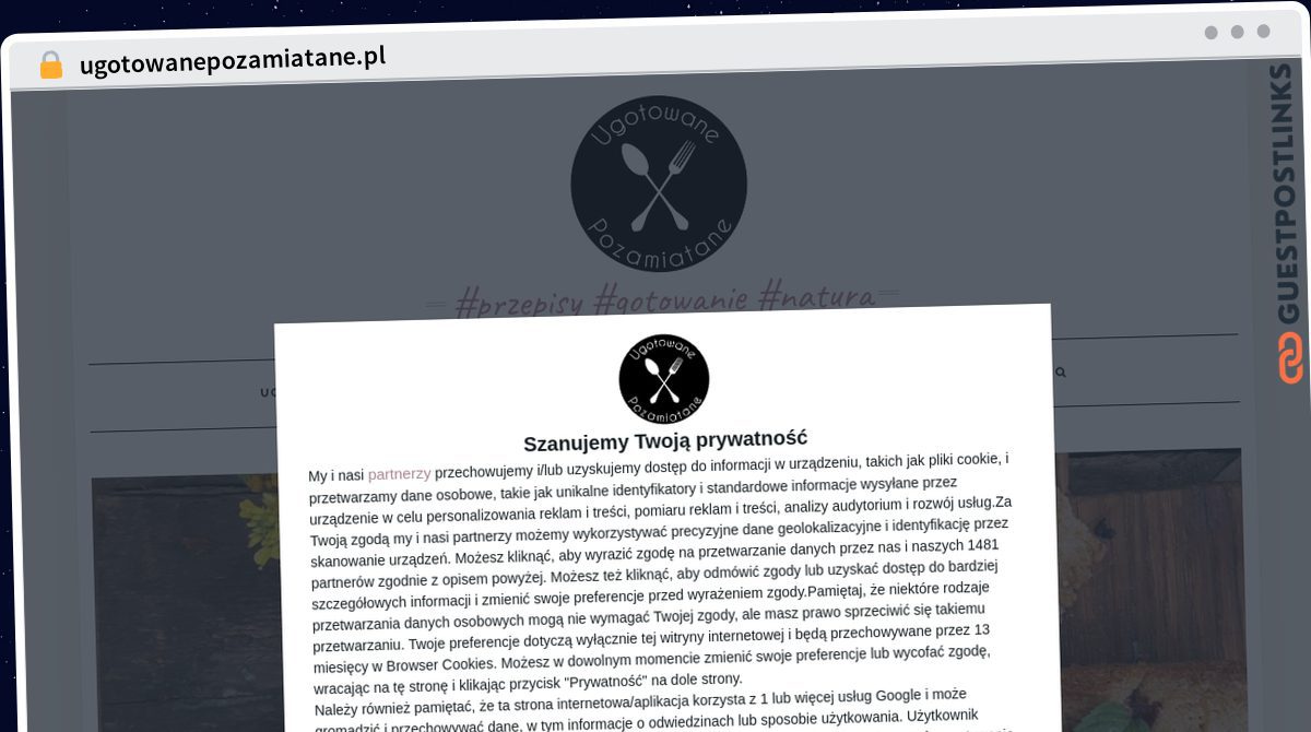 Publish Guest Post on ugotowanepozamiatane.pl