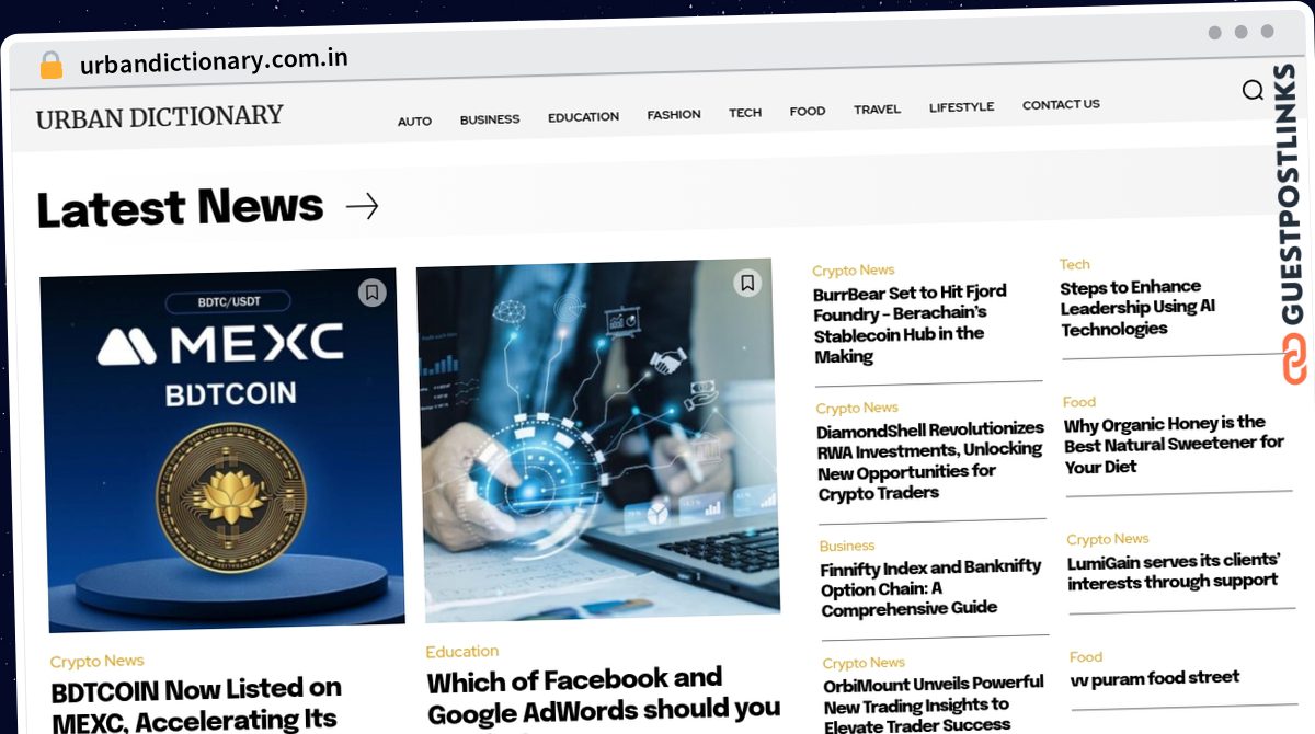 Publish Guest Post on urbandictionary.com.in