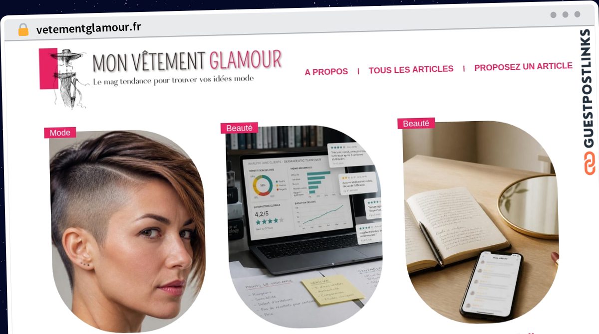 Publish Guest Post on vetementglamour.fr