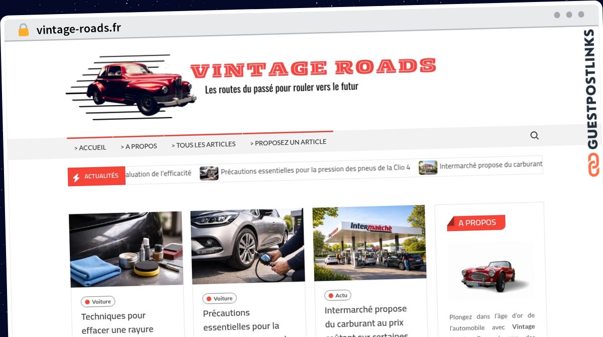 Publish Guest Post on vintage-roads.fr