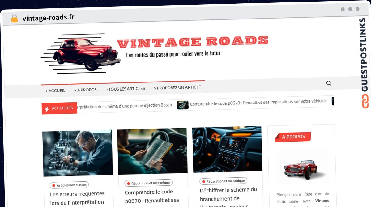 Publish Guest Post on vintage-roads.fr