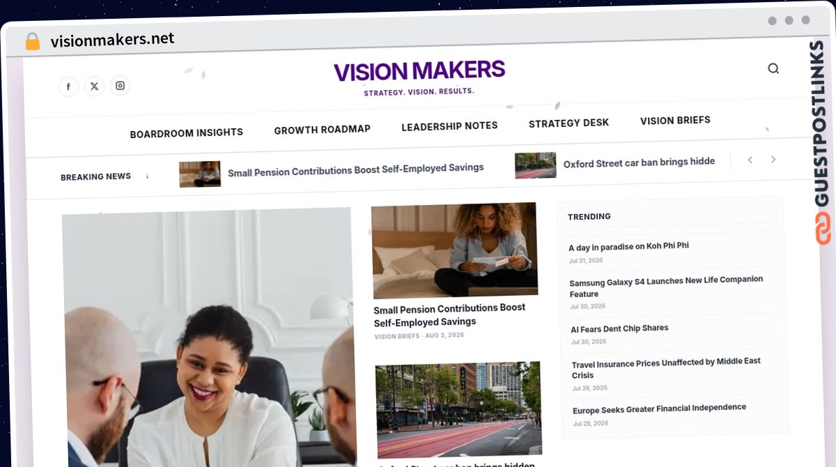 Publish Guest Post on visionmakers.net