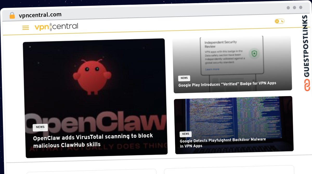 Publish Guest Post on vpncentral.com