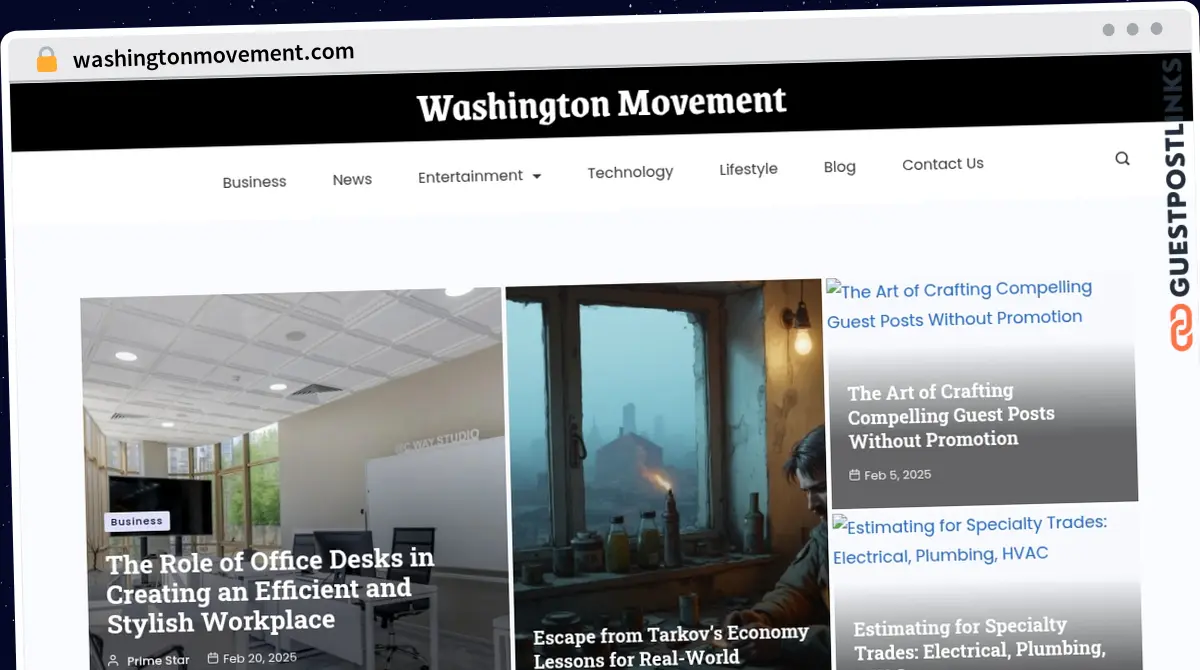 Publish Guest Post on washingtonmovement.com