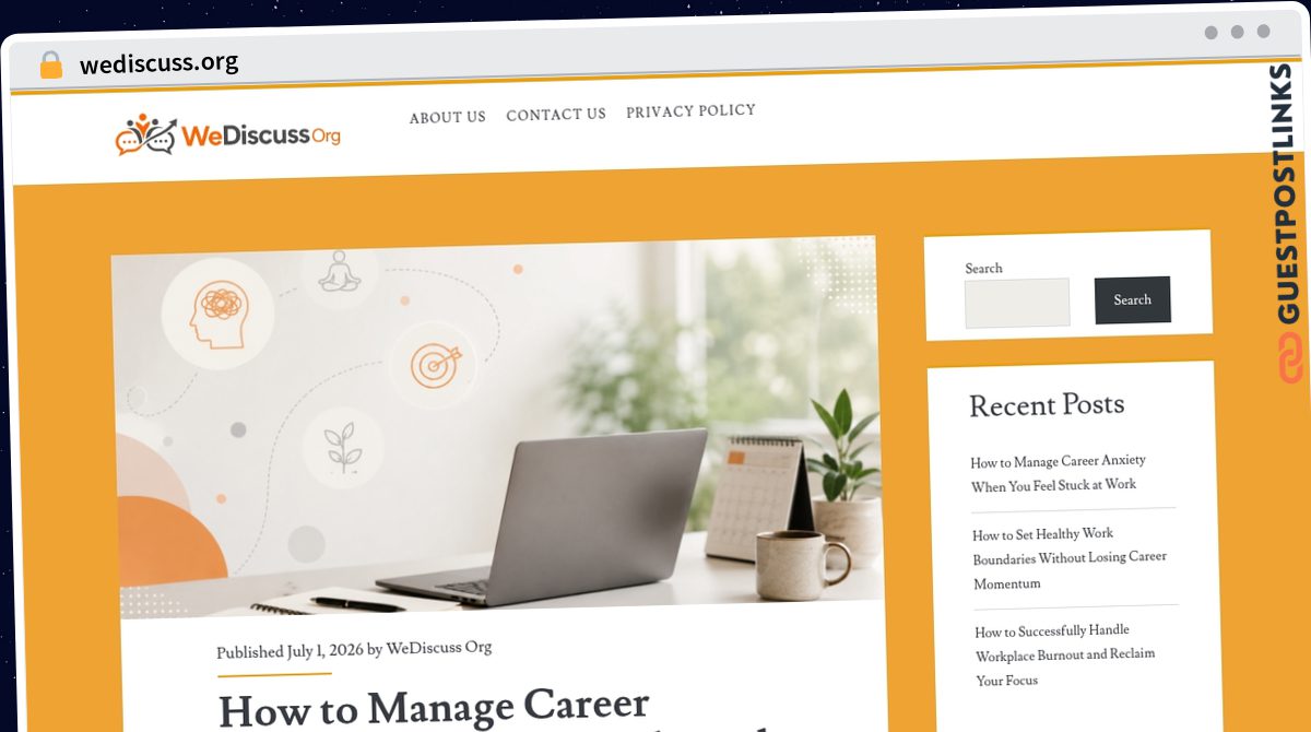 Publish Guest Post on wediscuss.org
