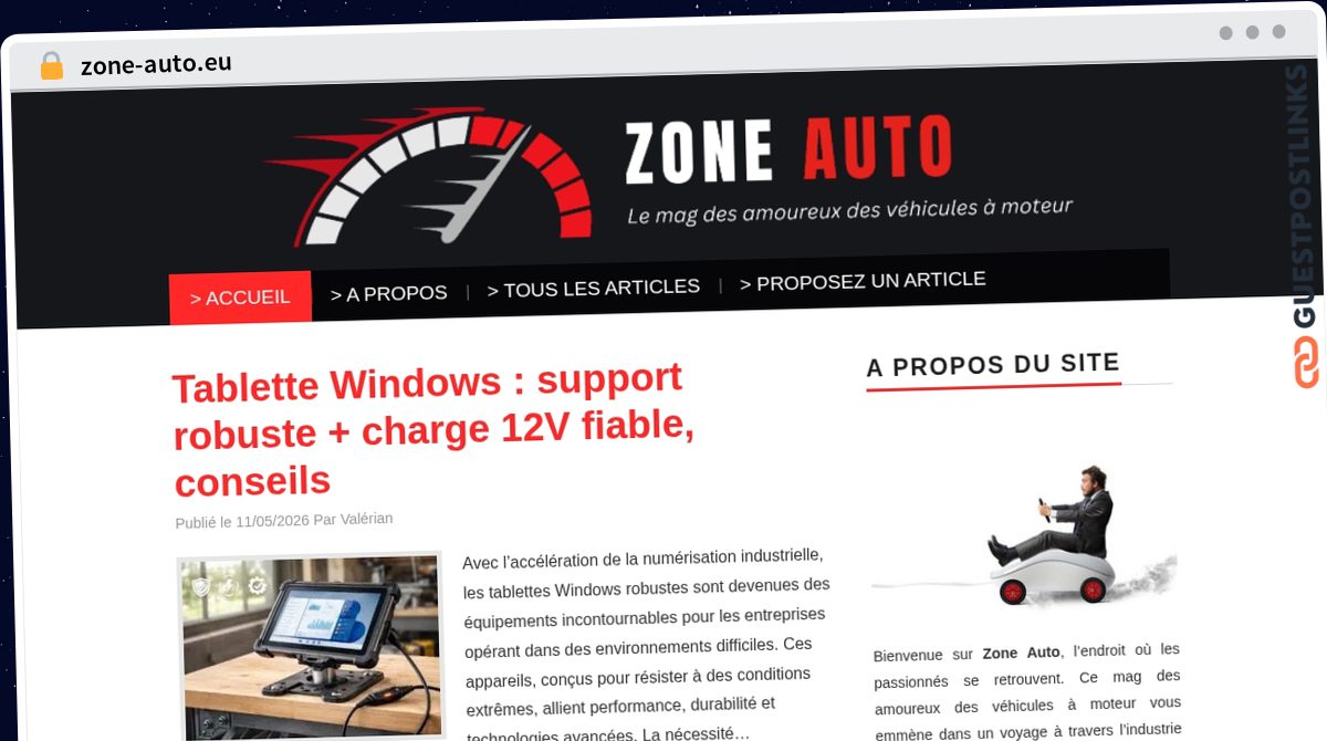 Publish Guest Post on zone-auto.eu