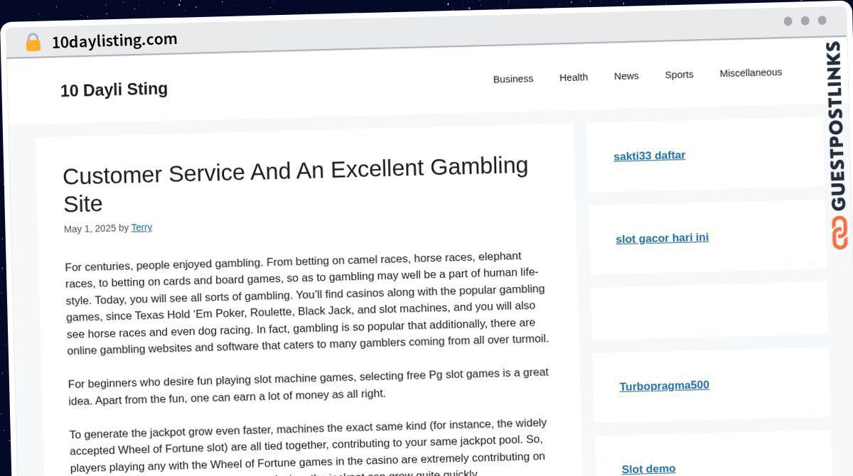 Publish Guest Post on 10daylisting.com