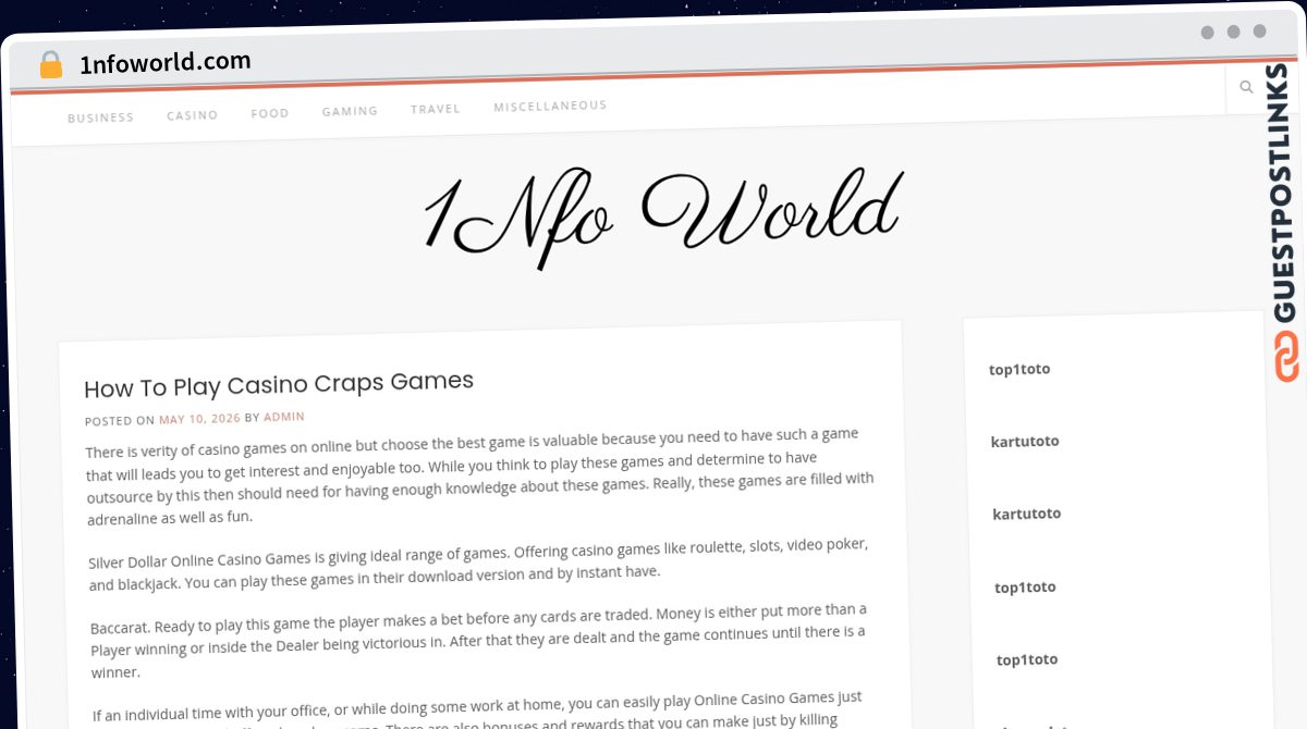 Publish Guest Post on 1nfoworld.com