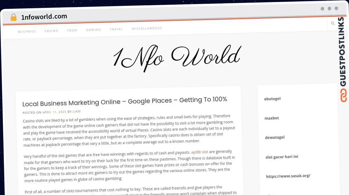 Publish Guest Post on 1nfoworld.com