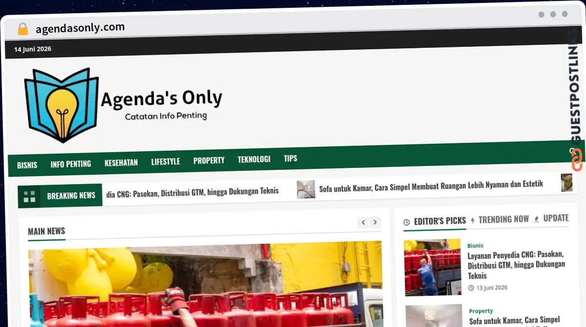 Publish Guest Post on agendasonly.com