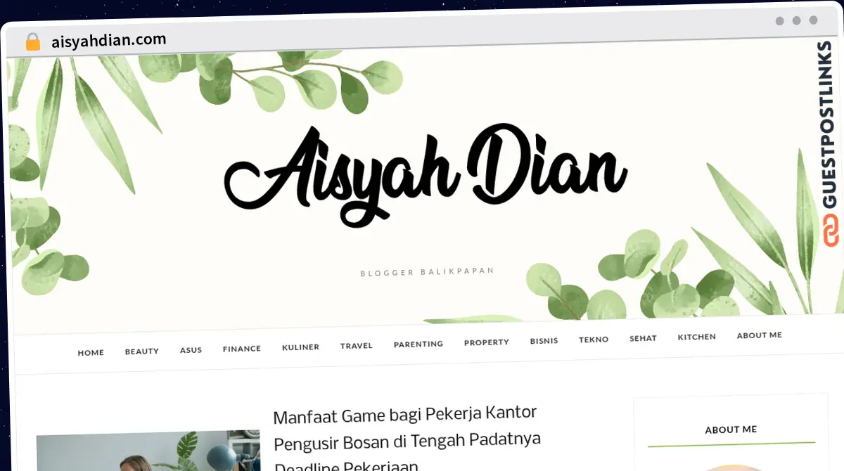 Publish Guest Post on aisyahdian.com