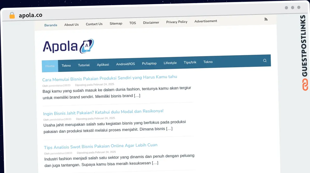Publish Guest Post on apola.co