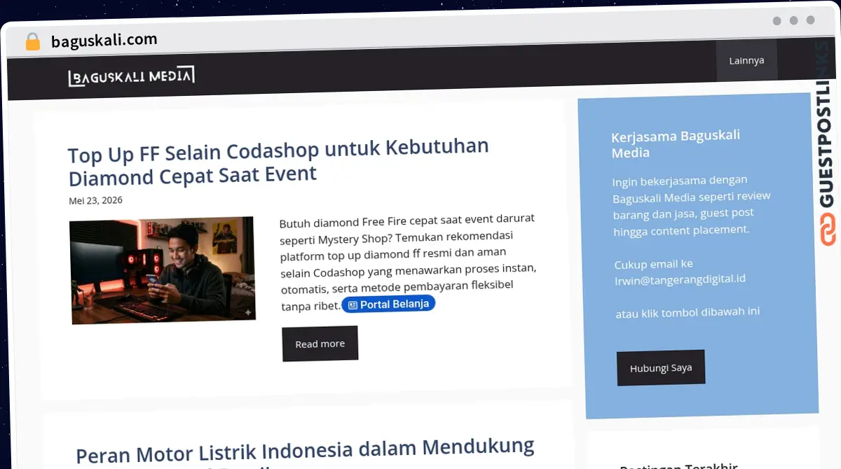 Publish Guest Post on baguskali.com