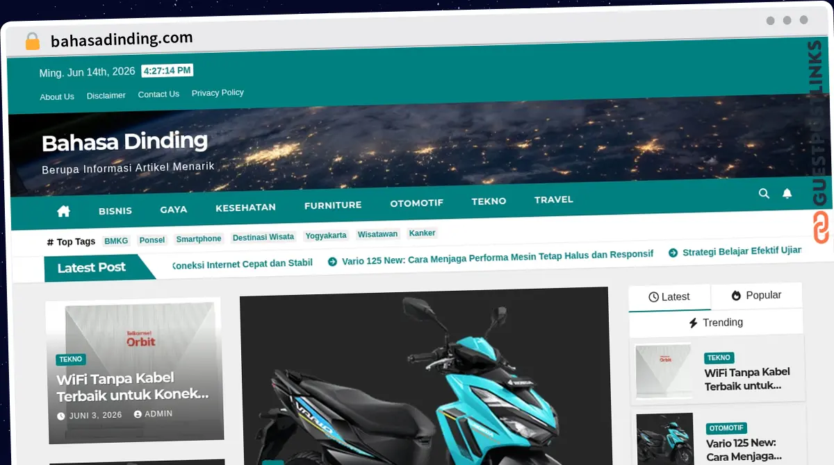 Publish Guest Post on bahasadinding.com