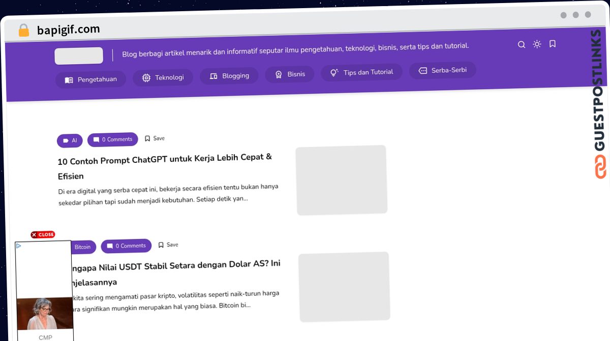 Publish Guest Post on bapigif.com