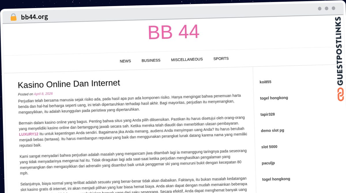 Publish Guest Post on bb44.org