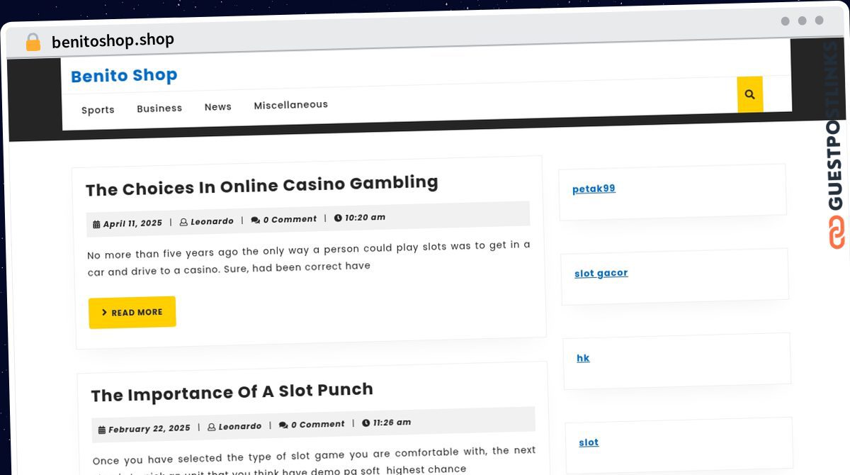Publish Guest Post on benitoshop.shop
