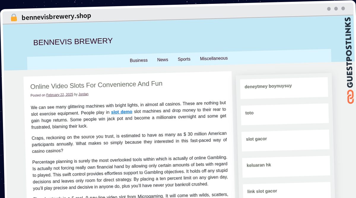Publish Guest Post on bennevisbrewery.shop